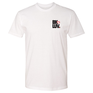 BK LUV STACKED PKT TEE (WHITE / BLACK / RED)